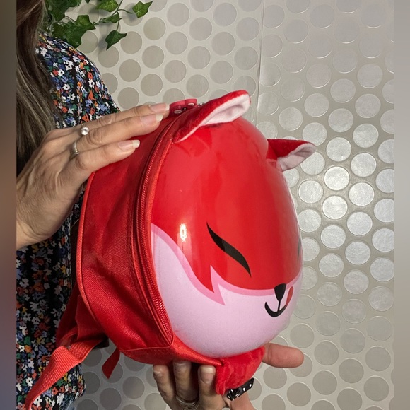 NWT BACKPACK CHILDREN SCHOOL BAG UNISEX FOX BABY RED. 9’x3’x10’in. - Picture 4 of 17